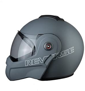 BHR Helmets 807 REVERSE Motorradhelm Unisex für Erwachsene, Grau Matt, S