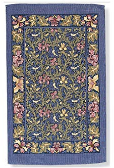 Ulster Weaver Geschirrtuch, Baumwolle, Vögel und Iris Blau