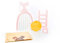 Ratoncito Pérez puerta color Rosa Algodón a su casita con escalera y cajita para diente de leche. Hecha en España