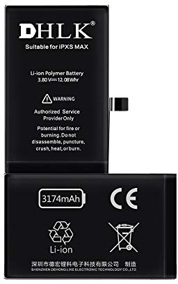 DHLK® Akku Batterie Ersatz kompatibel mit iPhone XS MAX - Optimale Leistung, verlängerte Lebensdauer/Kapazität 3174 mAh [2 Jahre Garantie]
