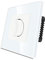 CNBINGO Rotary Dimmer Switch, Manual Light Switches for Dimmable LED/Incandescent/Halogen Lamps, White Tempered Glass, No Neutral Wire Required, 1 Way, 220V AC, 500W