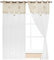 emmevi Paire de rideaux de fenêtre de porte intérieure, tissu maison shabby chic, modèle 140 x 290 cm, taupe