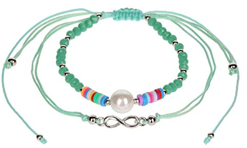 Stands Out, Supplying Outstanding Gifts Aloha Girls Womens Turquoise Pearl Infinity Anklet Ankle Bracelet Adjustable Beach Bead Foot Jewellery