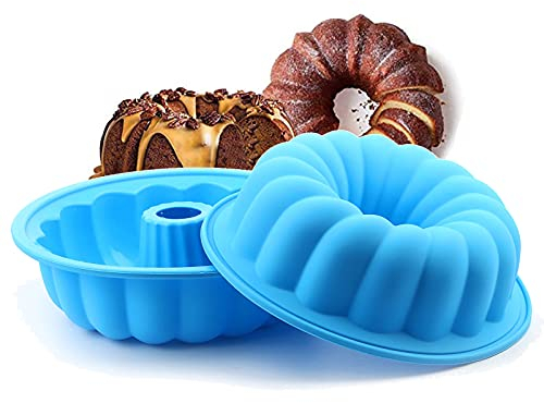 Moule à Brioche en Silicone Moulle À Pain De Mie Silicone AntiadhÉSif Moule à gâteau en Silicone en Spirale Moule à Gâteau Rond Fait Maison Bricolage pour Faire des Gâteaux du Pain du Pudding 2PCS