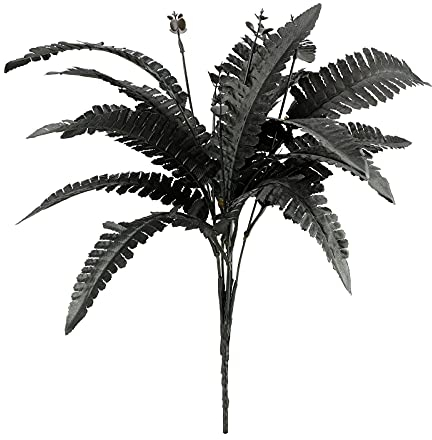 FGYZYP Künstliche schwarze Farne, persische Grasblätter, 34,8 cm, Seide, Kunstblumen, Zweig, Blumenstrauß, Blumenarrangement für Zuhause, Tisch, Party, Vase, Hochzeit, Büro, Dekoration, 4 Stück