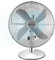 EPISENT 12 Chrome Desk Fan – Quiet Metal Table Fan with 3-Speed Rotary Control, Oscillating Head & Stable Base – Strong Airflow Cooling fan for Bedroom, Work, Office, Sleep & Study
