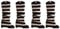 CHENGZI Beinstulpen, gerippt, gestrickt, Beinwärmer, Custume, Party, Sport, Yoga, Beinstulpen für Frauen und Mädchen, 2 Paar, BK+WH, One size