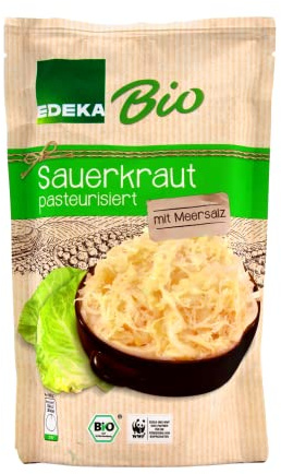 Edeka Bio Sauerkraut pasteurisiert mit Meersalz, 7er Pack (7 x 500g)