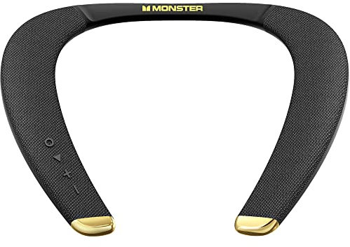 Monster Boomerang Petite Neckband Bluetooth Speakers, Neck Speaker with 15H Playtime, aptX High Fidelity 3D Stereo Sound, Low Latency, Built-in Mic, IPX5 Waterproof Wearable for Home Outdoor
