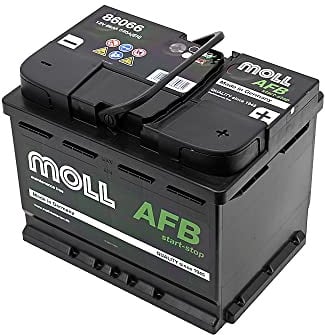 MOLL AGM Ersatz 12V 66AH 680A/EN AFB 86066 start/stop Starterbatterie 12V Autobatterie statt 59 Ah 60Ah 62Ah 64Ah