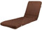 TIENDA EURASIA - Cojín para Tumbona de Jardín, Relleno de Fibra Acolchada, Funda de Tela Lavable con Cremallera, Cojines para Tumbonas (170 x 50 x 6 cm, Marron)