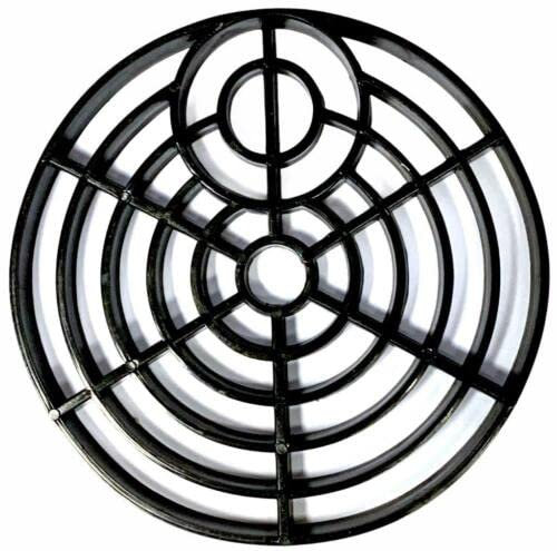Orbitron 6 Square Dish Round Plastic Gully Grid Grate Heavyduty Drain Cover Black Finish (1x Round Cover)