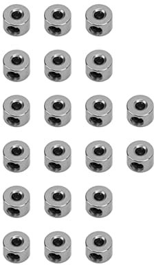 KIMISS Rc Airplane Wheels Rc Plane Stop Collar Stainless Steel 20Pcs Landing Gear Stopper Set Wheel Collar 2.1Mm Stainless Steel Exquisite Craftsmanship Rc Plane Model Aircraft Parts