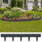 Homgoday 41-teiliges Set Gartenzaun / Rasenzaun aus Kunststoff, Steinimitat, 10 m, Gartentor für den Außenbereich, Zaun für den Außenbereich, Baustellenzaun