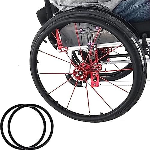 Cubiertas de borde de empuje para silla de ruedas de 24/22 pulgadas, 1 par de cubiertas protectoras de anillo de empuje de rueda trasera para silla de ruedas, cubiertas de aro para silla de ruedas ( C