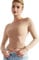 EMOTTOS Women Y2K Crop Tops, Slim Fit Round Neck Shirts, Double Lined Fitted Long Sleeve T-Shirt, Fashion Skinny Y2K Tee Shirt(Champagne, S)