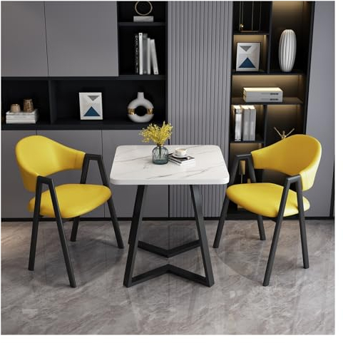 Büro Empfangsraum Clubtisch,Verhandlungstisch,Besprechungstisch,Couchtisch Und Stuhl Set,Büro-Konferenztische,Platzsparende Möbel,Runder Tisch Und 2 Stühle,Empfangsraum,Kleiner Raum,Küche (Color : Li