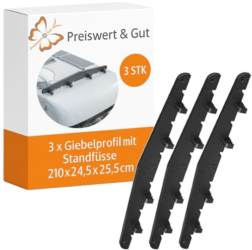 3 STK Abstandshalter für Dachschutzplane aus EPP Schaum 210 x 24,5 cm | Dachaufsteller Set für Wohnwagen und Wohnmobil, wetterfest, anpassbar und gegen Wasseransammlungen, mit Luftzirkulation
