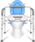 Aupokinry 3-in-1 Toilettenstuhl für Toilette mit Armlehnen, 227 kg Nachttisch-Kommode für Toilette mit Eimer, 4,4 l, breitenverstellbarer Nachttisch für Senioren, 53,3 cm - 63,5 cm, extra große Breite