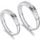 LEGENTLISUR Paar Ring,Verstellbarer Ring,Verlobungsring 925 Sterling Silber Love Companion Ring Ehering für Männer und Frauen Hochzeit(Platin)