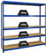 PROREGAL Schwerlastregal Giant Elephant Blau 180x180x45cm Fachlast 200kg Kellerregal, Steckregal, Garagenregal, Lagerregal