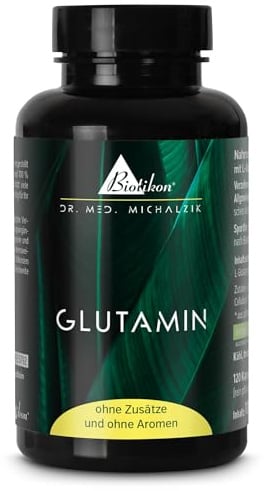 Glutamin nach Dr. Michalzik, 3000-12000 mg L-Glutamin, 120 Kapseln | 3000 - 12000 mg L-Glutamin • eigene deutsche Produktion • ohne Zusätze