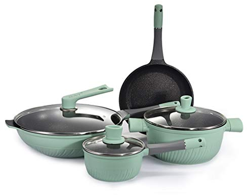 ZURBAQD Set di pentole Pentola per zuppa Padella Wok Pentola per Il Latte Set di pentole da Cucina Fornello a induzione Pentola Antiaderente Casseruola Spezzatino Warm as Ever
