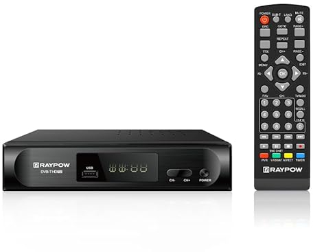 RAYPOW 2024 Nuevo Español TDT Decodificador TV DVB-T T2 H265 HEVC FTA Full HD PVR, USB, HDMI, SCART, Sintonizador de TV Digital Terrestre, Receptor Digital de Alta definición Full HD 1080p (2)
