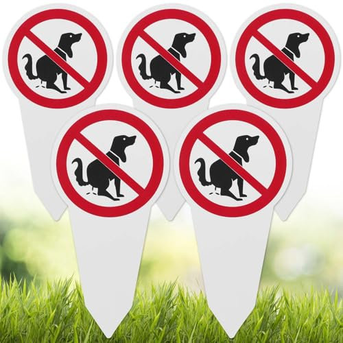 5 carteles de prohibición de perros caca prohibido, no hay baño para perros, 30 x 15 cm, cartel de prohibición para perros, también se puede fijar fácilmente a una pared o a una valla, restaurantes,