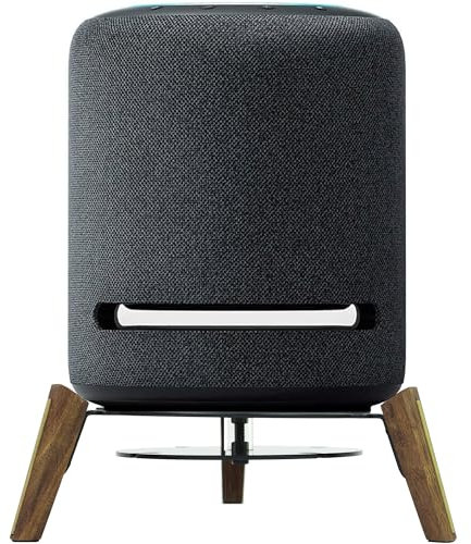 Alloery Desk Stand Compatible for Echo Studio and Homepod Wood Stand Protect Speaker Sound Better Stable Wooden Mount Holder for Echo Studio,Homepod 2nd/1st Gen and all Suitable Sized Speakers