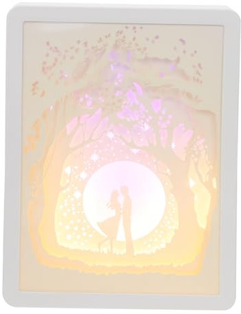 WOONEKY 1satz Papier Geschnitzte Lampe Für Schreibtisch Einzigartige Tischlampe Zur Raumdekoration Augenschutz Und Stimmungsvolle Beleuchtung Für Schlafzimmer Und Wohnzimmer