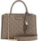 GUESS Damen Gerty Girlfriend Satchel Handtasche, Dunkles Taupe