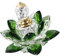 Alipis 1 Bouteille de Parfum Verte en Verre Cristal Rechargeable Décoration D'intérieur