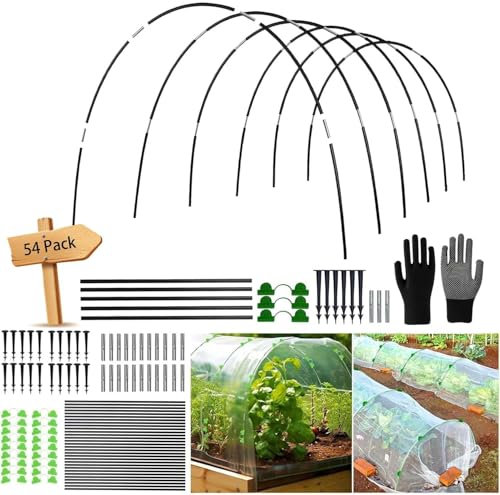 Folientunnel für Hochbeet,Pflanztunnel Bögen für Hochbeet,18 PCS Tunnelbögen Hochbeet,Pflanztunnel für Hochbeet,Gewächshausreifen für Hochbeet,Gewächshaus Tunnel Bögen