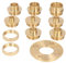 11pcsset Premium -Messing -Router -Template -Guides - für Vorlagen, mit Lock -Nut -Adapter - Ideal für die Ausschnittsarbeit, Schwalbenschwanz und Mehr Router -Leitfaden für
