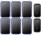 WOTZOV Wireless Doorbell Waterproof, 2 Transmitters 6 Receivers AC Wall Plug-In Cordless Doorbell, 38 Music Ringtones/Led Blue Light Flicker Remind, 300M Ultra-Long Range,Black,Black