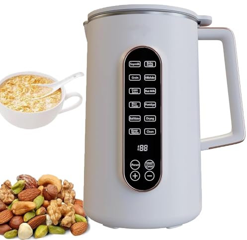 Mylk Nut Milk Maker, 8-in-1 Automatic Soy Milk Machine, 1000ml Capacity, with Delay Start, Keep Warm, and Auto Clean Functions for Home Use