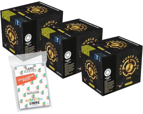 Bundle mit FIFA Club World Cup 2025 - Sammelsticker - 3 Displays (150Tüten) + Exklusive Collect-it Hüllen