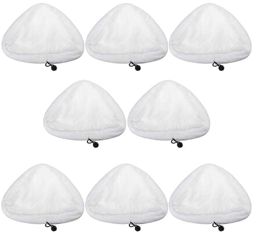 MKVAXR 8Pcs Microfibre Cloth Cleaning Pad, for H2O X5 Steam Cleaner Floor Mop Steamer Cleaner Triple-cornered Replaceme Steam Cleaner Replacement Accessories