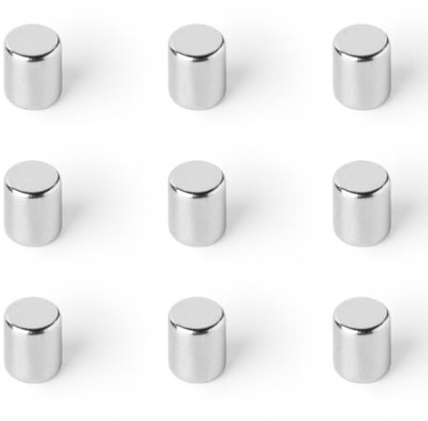 Strong Magnets Neodym Magnet - Rund 5 x 6 mm - 10 Stück - Extra stark, hält bis 971 g - Für Magnettafel, Kühlschrank, Whiteboard, Pinnwand, Büro