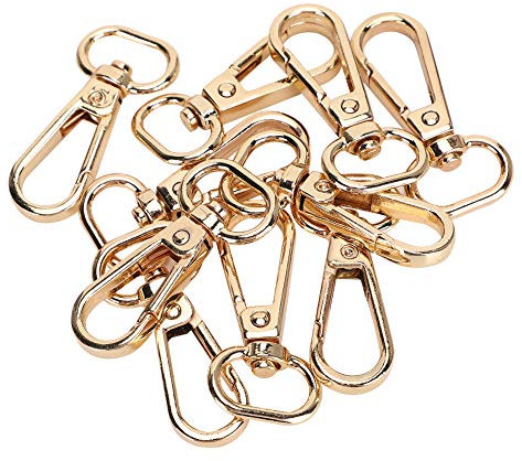 10pcs Brass Lobster Clasp Collar Key Chain Hooks 360 Degrees Rotating Lightweight Compact for Cables Key Chains Outdoor Activities