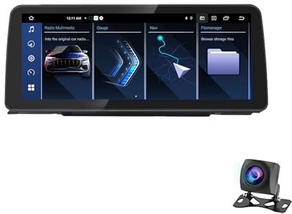 Generisch 10,25 Android 13 Autoradio 2 DIN für BMW 3er F30/F31/F32/F33 (2013-2017) – Touchscreen, Bluetooth, GPS-Navigation, CarPlay, Lenkradsteuerung, Rückfahrkamera