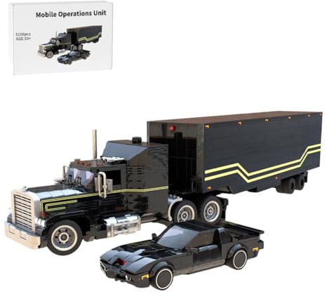 LootPop Truck Kit, MOC-216375 Mobile Operations Unit Building Block Set, One Truck with Opening Doors that Offers Space for a Small Car and a Command Lounge Inside (3106 Pieces)