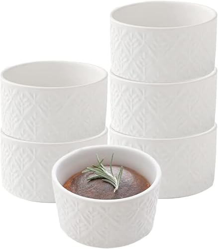 Keramikförmchen Retro Geprägte Souffléform Backschüssel Haushaltsjoghurt Puddingbecher Gedämpfte Eierschale Für Backofen Mikrowelle