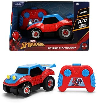 Jada Toys Marvel Spider Man RC Buggy (14 cm) – ferngesteuertes Auto mit 2,4 GHz, 1-Kanal Steuerung, Spielzeug für Fans und Kinder ab 2 Jahren, inkl. Fernbedienung