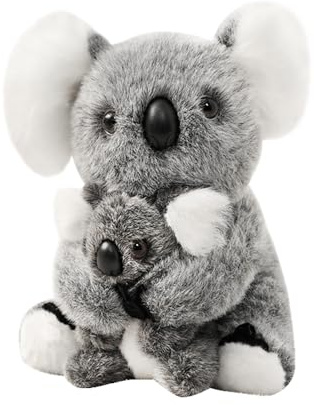 RNPKZ Koala Bär Plüschpuppe, 28 cm Koala Kuscheltier, KuscheltierKoala mit Baby, WeichKoala Plüschtier zum Kuscheln, Emotional Healing On Demand, Geburtstagsgeschenk für Mädchen, Jungen, Erwachsene