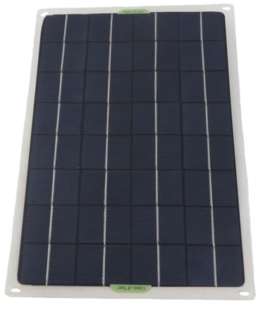 Marhynchus Solar Battery Charger, 20W Monocrystalline Silicon Solar Panel with Blocking Diode and Straps, for Cars Motorcycles Boats Snowmobiles Tractors