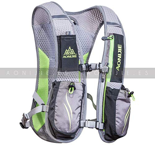 aonijie Professional 5,5 l Outdoor Mochilas Trail Marathoner Running Race Hydration Weste Hydration Pack Rucksack, grau