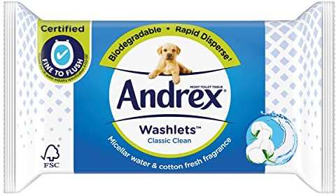 Andrex Classic Clean Washlets, 40 wipes