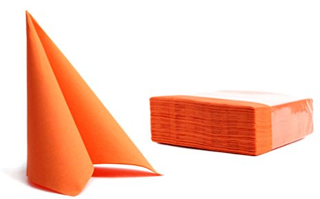 Servietten Gastroservietten 38 x 38 cm cm Soft Point einfarbig Orange 50 Stück